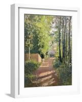 Path in a Wood in Normandy-Gustave Caillebotte-Framed Giclee Print