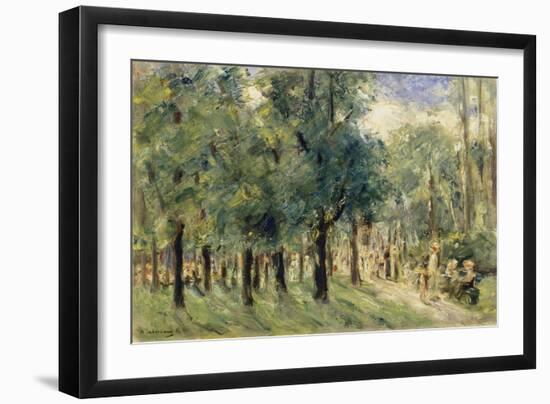 Path in Berlin Tiergarten with People Strolling, 1921-Max Liebermann-Framed Giclee Print