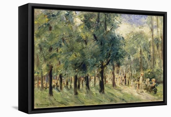 Path in Berlin Tiergarten with People Strolling, 1921-Max Liebermann-Framed Stretched Canvas