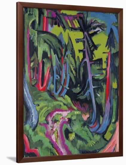 Path in Forest in the Mountains-Ernst Ludwig Kirchner-Framed Giclee Print