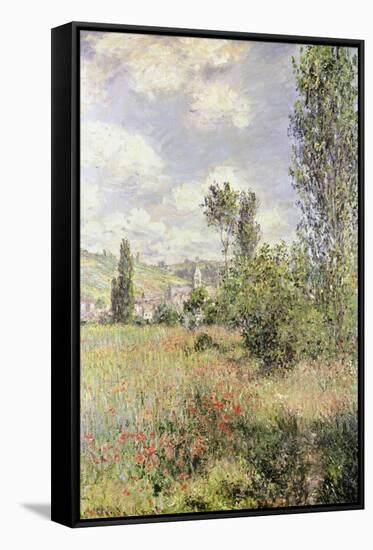 Path in Ile Saint Martin, Vetheuil-Claude Monet-Framed Stretched Canvas