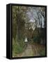 Path in Normandy-Claude Monet-Framed Stretched Canvas