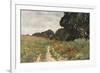 Path in Poppy Field-null-Framed Premium Giclee Print