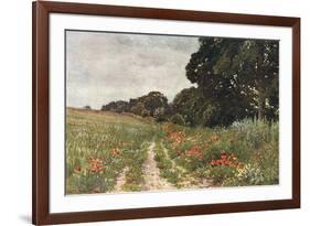 Path in Poppy Field-null-Framed Premium Giclee Print