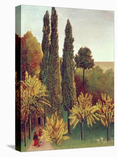 Path in the Buttes Chaumont Park, Paris, 1908-Henri Rousseau-Stretched Canvas