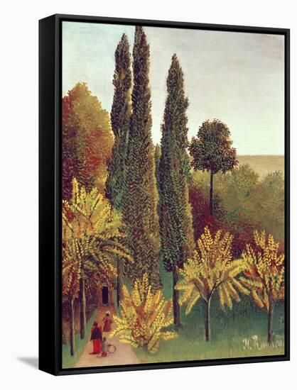 Path in the Buttes Chaumont Park, Paris, 1908-Henri Rousseau-Framed Stretched Canvas