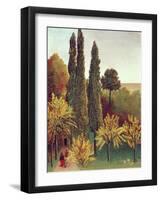 Path in the Buttes Chaumont Park, Paris, 1908-Henri Rousseau-Framed Giclee Print