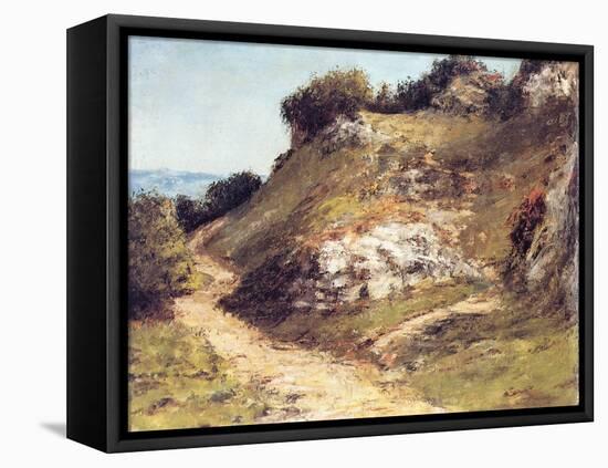 Path in the Rocks, 1876-Gustave Courbet-Framed Stretched Canvas