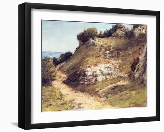 Path in the Rocks, 1876-Gustave Courbet-Framed Giclee Print