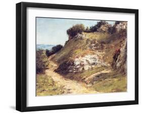 Path in the Rocks, 1876-Gustave Courbet-Framed Giclee Print