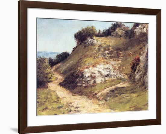 Path in the Rocks, 1876-Gustave Courbet-Framed Giclee Print