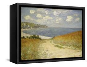 Path in the Wheat at Pourville, 1882-Claude Monet-Framed Stretched Canvas