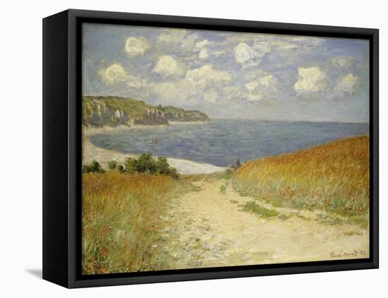 Path in the Wheat at Pourville, 1882-Claude Monet-Framed Stretched Canvas