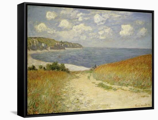 Path in the Wheat at Pourville, 1882-Claude Monet-Framed Stretched Canvas
