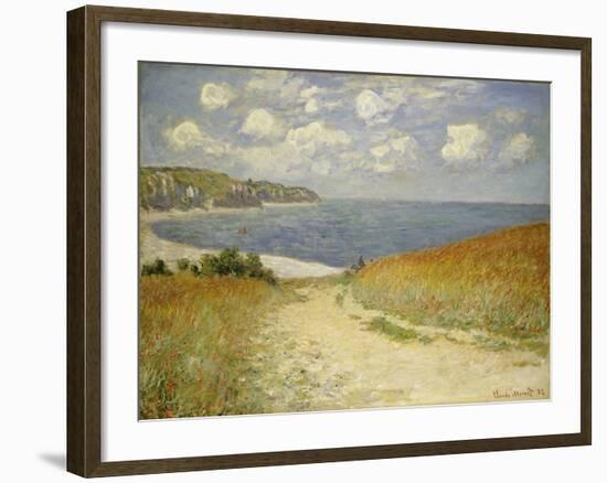 Path in the Wheat at Pourville, 1882-Claude Monet-Framed Premium Giclee Print