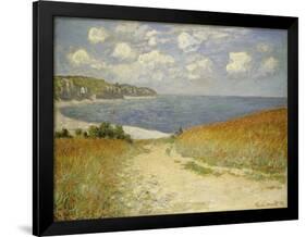 Path in the Wheat at Pourville, 1882-Claude Monet-Framed Premium Giclee Print