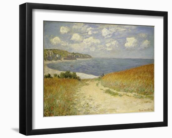 Path in the Wheat at Pourville, 1882-Claude Monet-Framed Giclee Print