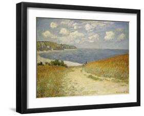 Path in the Wheat at Pourville, 1882-Claude Monet-Framed Giclee Print