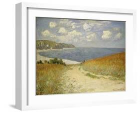 Path in the Wheat at Pourville, 1882-Claude Monet-Framed Giclee Print