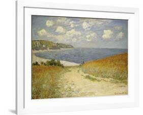 Path in the Wheat at Pourville, 1882-Claude Monet-Framed Giclee Print