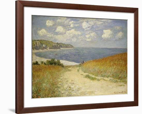 Path in the Wheat at Pourville, 1882-Claude Monet-Framed Giclee Print