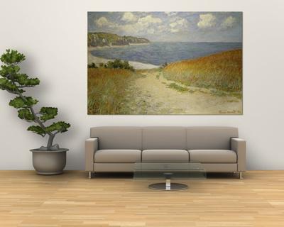 Claude Monet Path in the Wheat at Pourville Vintage Wall Art Poster Print 