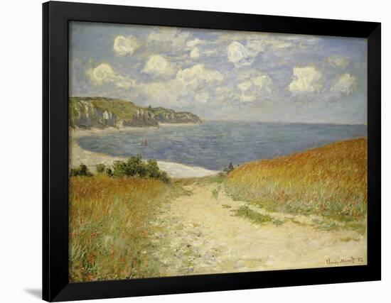 Path in the Wheat at Pourville, 1882-Claude Monet-Framed Giclee Print