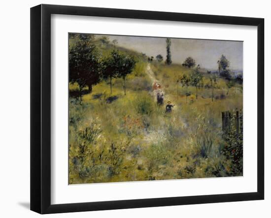 Path Leading Through Tall Grass-Pierre-Auguste Renoir-Framed Giclee Print