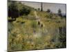 Path Leading Through Tall Grass-Pierre-Auguste Renoir-Mounted Giclee Print