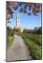 Path Leading Through Vineyards to a Church-Markus Lange-Mounted Photographic Print