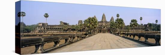 Path Leading Towards an Old Temple, Angkor Wat, Siem Reap, Cambodia-null-Stretched Canvas