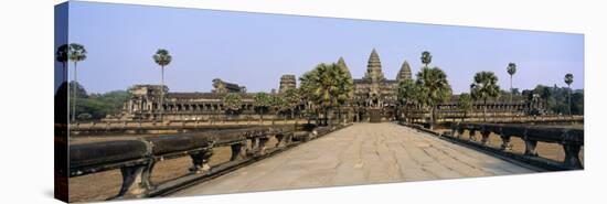 Path Leading Towards an Old Temple, Angkor Wat, Siem Reap, Cambodia-null-Stretched Canvas