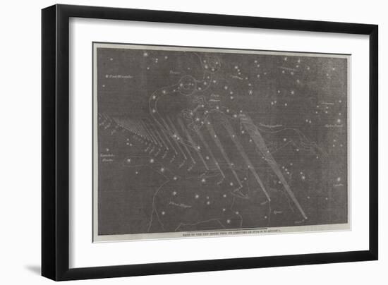 Path of the New Comet from its Discovery on 30 June to 9 August-null-Framed Giclee Print