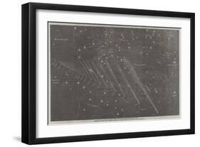 Path of the New Comet from its Discovery on 30 June to 9 August-null-Framed Giclee Print