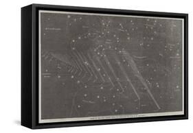 Path of the New Comet from its Discovery on 30 June to 9 August-null-Framed Stretched Canvas