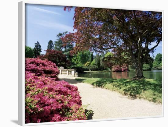 Path on Bank of Ten Foot Pond, Sheffield Park Garden, East Sussex, England, United Kingdom-Ruth Tomlinson-Framed Photographic Print