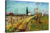 Path Through a Field with Willows-Vincent van Gogh-Stretched Canvas