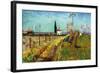 Path Through a Field with Willows-Vincent van Gogh-Framed Art Print