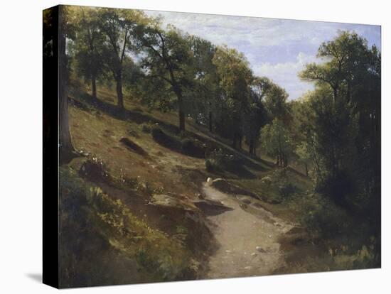 Path Through Chestnut Trees-Antonio Fontanesi-Stretched Canvas