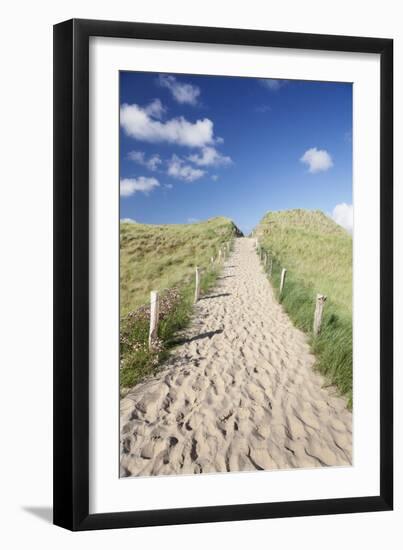 Path Through Dunes, Sylt, North Frisian Islands, Nordfriesland, Schleswig Holstein, Germany, Europe-Markus Lange-Framed Photographic Print