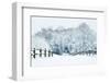 Path through English Rurual Countryside in Winter with Snow-Veneratio-Framed Photographic Print