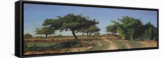 Path Through the Apples Trees-Antoine Chintreuil-Framed Stretched Canvas