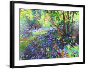 Path Through the Bluebells-Sylvia Paul-Framed Giclee Print