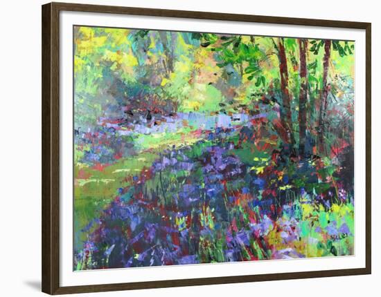 Path Through the Bluebells-Sylvia Paul-Framed Premium Giclee Print