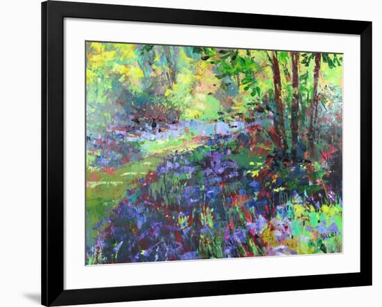 Path Through the Bluebells-Sylvia Paul-Framed Giclee Print