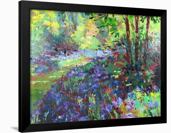 Path Through the Bluebells-Sylvia Paul-Framed Giclee Print