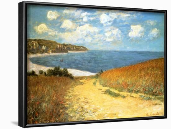 Path Through the Corn at Pourville, 1882-Claude Monet-Framed Art Print