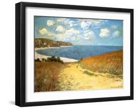 Path Through the Corn at Pourville, 1882-Claude Monet-Framed Art Print