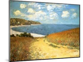 Path Through the Corn at Pourville, 1882-Claude Monet-Mounted Art Print