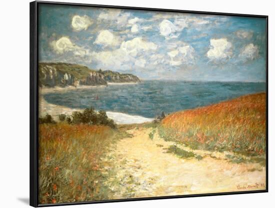 Path Through the Corn at Pourville, c.1882-Claude Monet-Framed Art Print